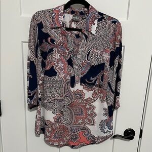 New York & Co paisley blouse, size M